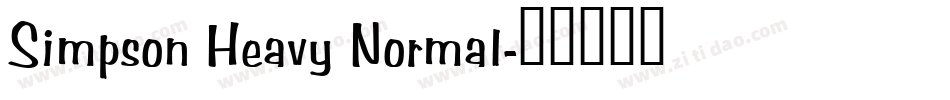 Simpson Heavy Normal字体转换